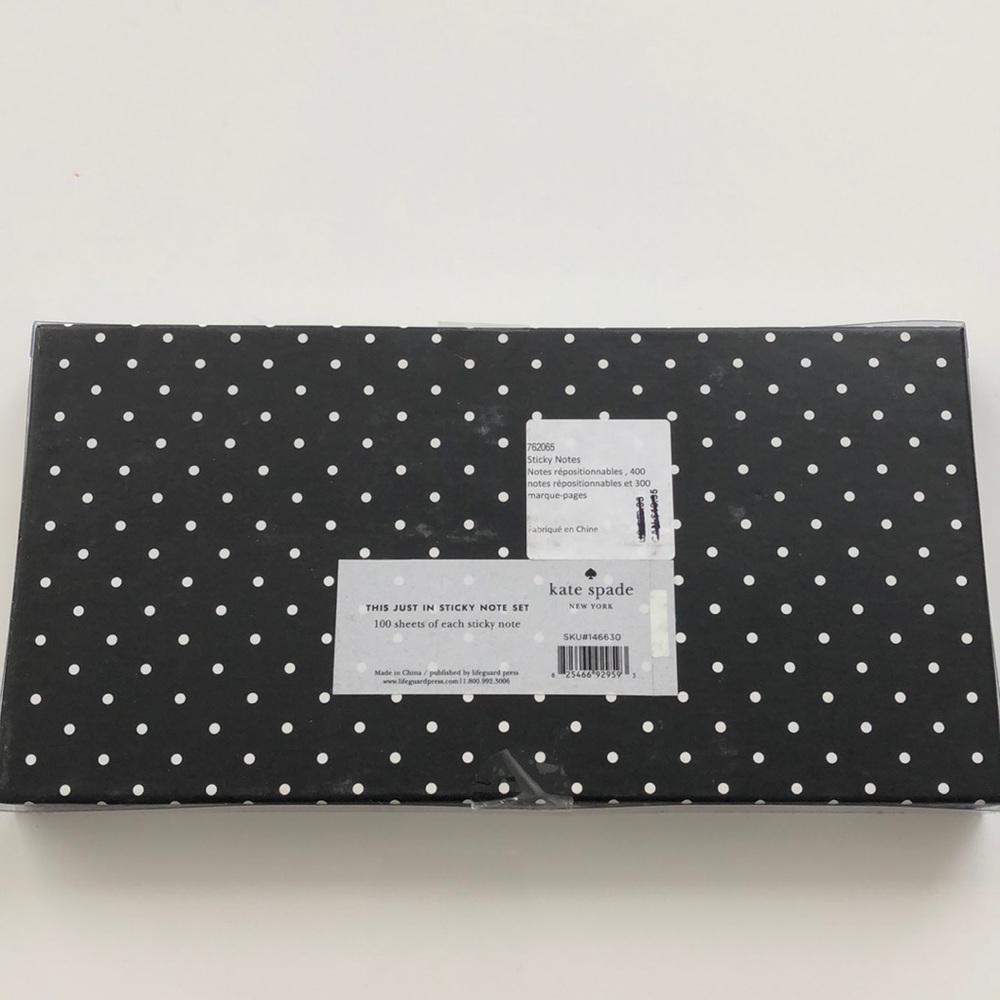 Kate Spade This Just In Sticky Note Box Set - Picture 2 of 2